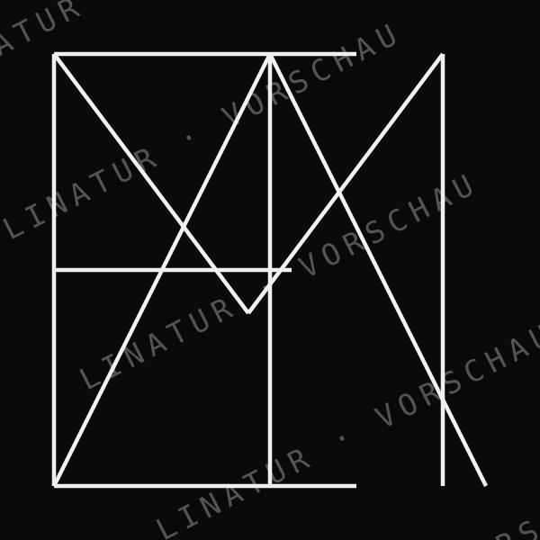 AMELIE als geometrisches Fine-Line-Design — Vorschau mit Wasserzeichen