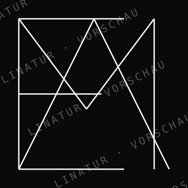 EMMA als geometrisches Fine-Line-Design — Vorschau mit Wasserzeichen