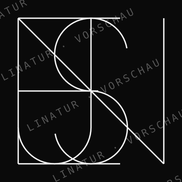 JENS als geometrisches Fine-Line-Design — Vorschau mit Wasserzeichen
