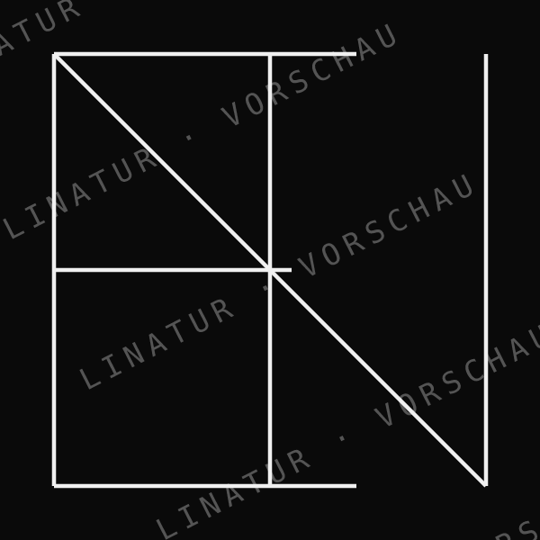 LENI als geometrisches Fine-Line-Design — Vorschau mit Wasserzeichen