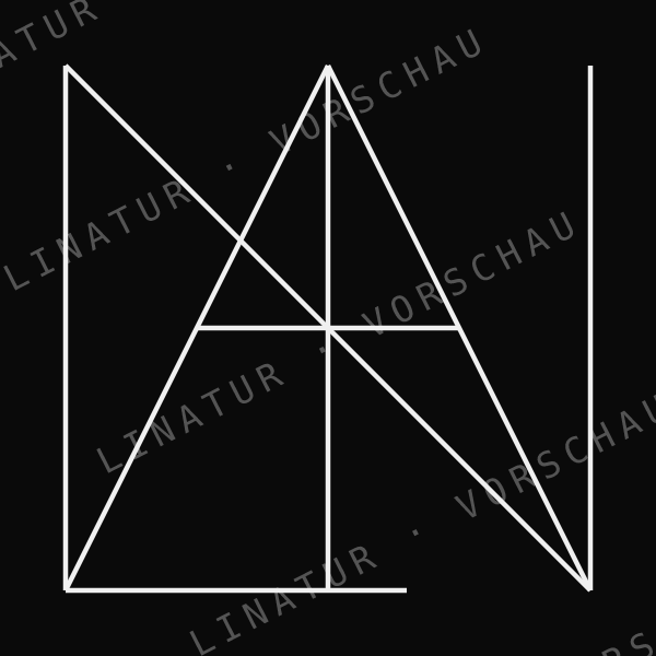LINA als geometrisches Fine-Line-Design — Vorschau mit Wasserzeichen