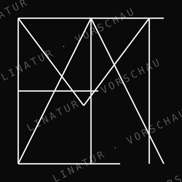 MALTE als geometrisches Fine-Line-Design — Vorschau mit Wasserzeichen