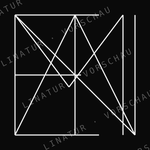 MELINA als geometrisches Fine-Line-Design — Vorschau mit Wasserzeichen
